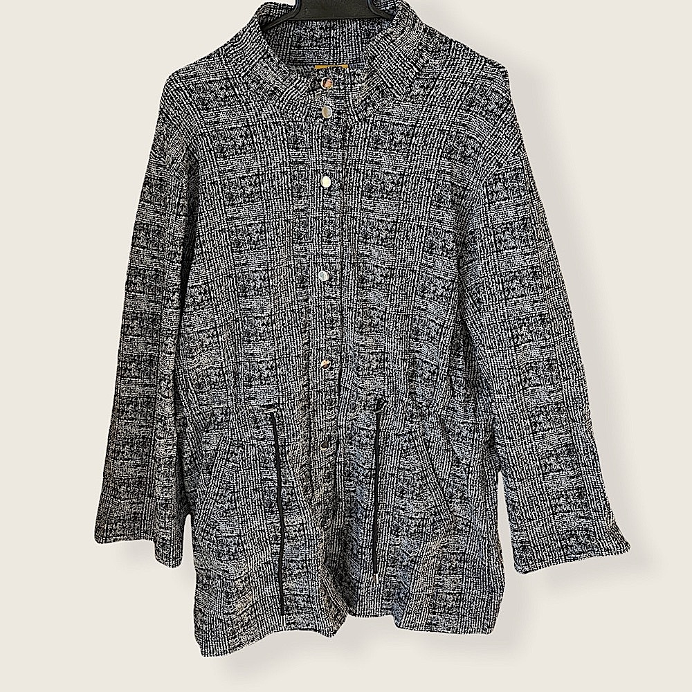 RUBY RD | Night & Day Black Multi Button Windbreaker Coat 2018